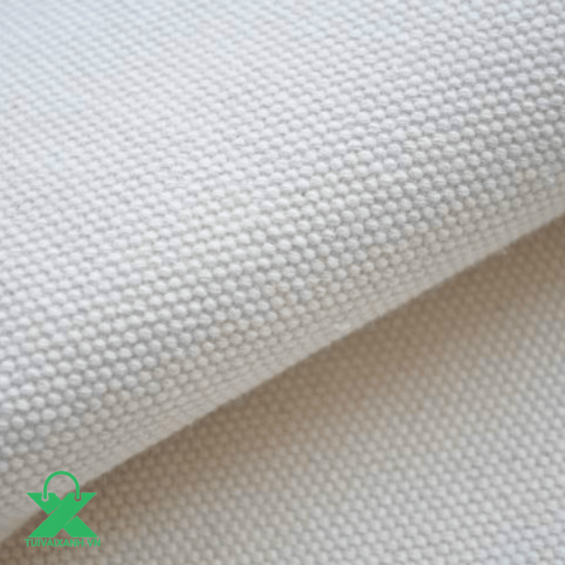 Vải canvas trắng kem